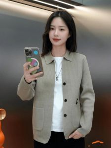 Áo Len Dệt Kim Rộng Rãi Thường Ngày Cao Cấp Cho Nam Áo Khoác Cardigan Cổ Bẻ Đơn Giản Phong Cách Hàn Quốc Thời Trang Thu Đông