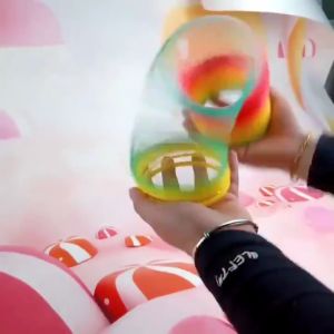 Happily Baby Magic Circle Toy for Kids Early Education Rainbow Spring Toys Rainbow Circle Beautiful Toy for Children