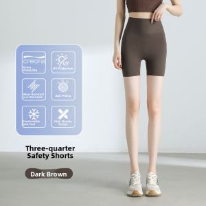 MiiOW | High Waist Yoga Fitness Pants Womens Summer New Style Cat Person Three-Quarter Sharkskin Pants Tummy Control Cycling Bottoms
