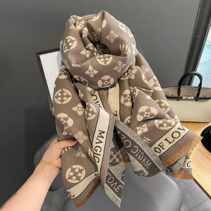 Khăn Choàng Lông Cừu Cao Cấp Cho Nữ Mùa Đông 2025 Mới Lớn Phong Cách Mới Khăn Choàng Dài Quấn Cổ Kiểu Dáng Mùa Thu Đông