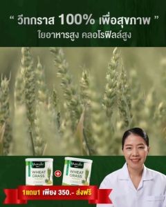 บริการส่งฟรี 3 แถม 4 (7 กระปุก) วีทกราส คลอโรฟิลล์ จาก แบรนยูมิโกะ Wheatgrass chlorophyll by yumiko