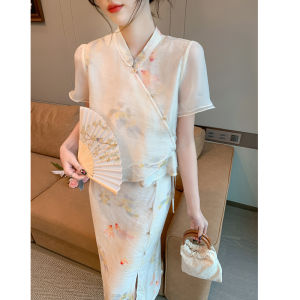 Fashion Elegant Summer Chinese Style Qipao Suit
