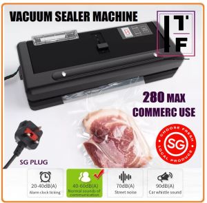 280 Max Vacuum Sealer Model VC-ECO |Suction model|All bags|All food|Save Plastic Bag Cost| SG 3 pins|