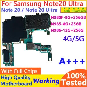 Wokring Unlocked for Samsung Galaxy N20/Note 20 Ultra Motherboard N980F N985F N981B N981U N986B N986U Logic Board replacement