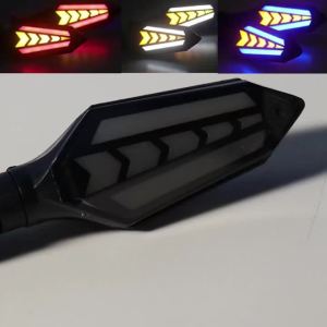 Motorcycle Turn Signal LED Indicator Blinker Light White Amber DRL Arrows LED Sequential Flowing 12V 10mm For Honda For Yamaha