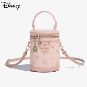 Disney Official Authentic Mickey Mouse Series Simple Large Capacity Bucket Bag Pink Niche Fashion Womens Shoulder Bag French Retro Versatile Crossbody Bag Gift Box Tote Bag