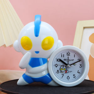 MONLEYTA | Student Multi-Function Alarm Clock Cartoon Learning Desk Cute Simple Bedroom Wall Clock Childrens Study Up Clock High Aesthetic Value