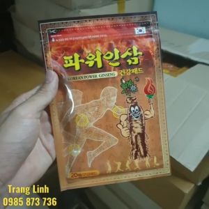 Combo 5 gói cao dán hồng sâm hàn quốc Power vàng 100 miếng - Chăm sóc chấn thương giảm đau koreaboss