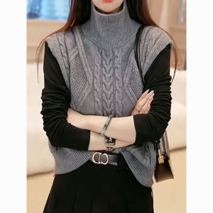 Áo Len Dệt Kim Cổ Cao Màu Trơn Thời Trang Sang Trọng Cho Nữ Mùa Thu 2023 Áo Len Cardigan Ôm Vừa Vặn Đi Làm