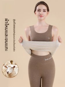 MiiOW | เสื้อกั๊กผ้าขนสัตว์หนาสำหรับผู้หญิง อบอุ่น ไร้ตะเข็บ เสื้อชั้นในแบบมีโครง คอตั้ง สีพื้น ฤดูใบไม้ร่วง 2025