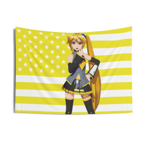 Neru Vocaloid Tapestry Akita Neru Triple Baka Anime Wall Art American Flag Design ญี่ปุ่นของขวัญตกแต่งบ้านสําหรับแฟนๆ