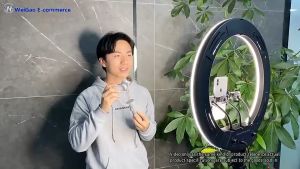 RK26 USB Dimmable Fill Ring LED Light with Tripod Stand Mobile Phone Holder