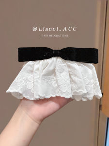 Korean Style Lace Hair Clip Butterfly Knot Spring Clamp Womens New 2025 Gentle Half-Up High-End Sensation Top Clip