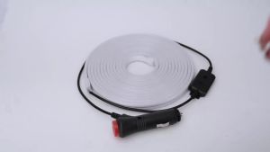 4.3M Car Flexible Trunk Led Light Strip With Cigar Head For Tesla Model Y 3 Trunk Silicone Interior Decorative Lamp Warm White