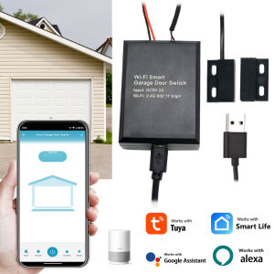 WiFi Smart Garage Door Opener DC5V Mobile Phone Remote Tuya Smart Life App Controller Support Alexa Google Assistant No need Hub