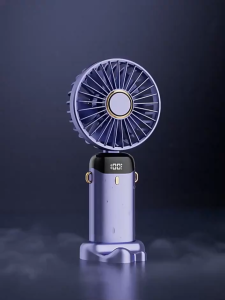 Portable Electric Mini Fan 10000mAh Rechargeable 5-Speed Cooling Fan Foldable Table fan with Aromatherapy Battery Display Handheld Fan (Can Hang Neck)