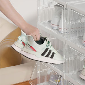 Folding Shoe Storage Box - 3 Boxes Bundle [Foldable | Stackable | Installation-Free | Transparent Panel | With Handle | Large Capacity | Dust-proof ]