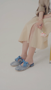 Dianable - Priska Heels Mules Sepatu Wanita (Black - Brown - Ivory - Soft Blue)