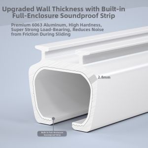 Silent Thick Minimalist Luxury Curtain Track
