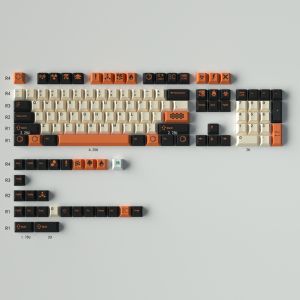 【Keycap only】gmk Carbon Keycap 130 phím anh đào Chiều cao PBT năm mặt thăng hoa Keycaps cho công tắc Cherry MX Bàn Phím Cơ RK61/Anne Pro 2/gk61