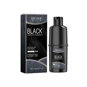 EELHOE | EELHOE Hair Dye Shampoo Deep Nourishment Strengthen Color Lock Frizz Control Oil Natural Formula Shiny Hair Color Shampoo 100ml