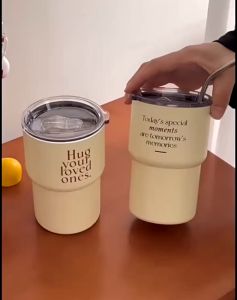 LITTLE DAISY | Tumbler Korea Tahan Panas Dingin Aesthetic / Coffee Tumbler Korean Tumbler / Stainless Steel Tumblr Coffee Tea/ Botol minum kopi teh gelas cup