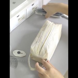 BW-A80 Tempat Alat Tulis Perlengkapan Sekolah 2 Sisi Dompet Pensil Stationery / Kotak Pensil Tempat Bolpen Pen Make Up Pouch Kosmetik Travel