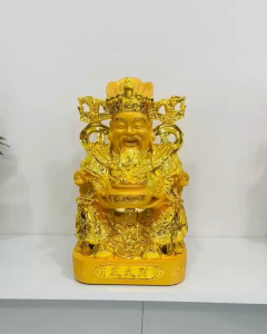 เทพเจ้าไฉ่ซิงเอี๊ยะ เทพเจ้าแห่งโชคลาภ เทพเจ้าไฉซิงเอี๊ยะ เรซิ่นพ่นทรายสีทอง