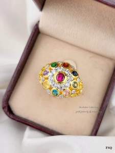 แหวนนพเก้าหุ้มทองคำแท้หนาพิเศษเกรดพรีเมี่ยม