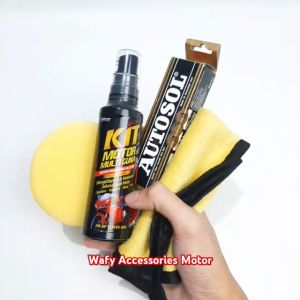 Paket Isi 4 - Autosol 50 Gram + Kit Multiguna Pump 100 ml + Kain Lap Microfiber + Busa Poles