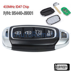 4 Buttons Smart Remote Key Fob 433MHz ID47 Chip for Hyundai Kona 2018 2019 2020 2021 P/N: 95440-J9000 95440-J9001 95440-J9010