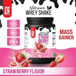 Nutrisume Whey Shake Strawberry ผลิตภัณฑ์เสริมอาหาร นิวทริซัม เวย์ เชค กลิ่นสตรอว์เบอร์รี