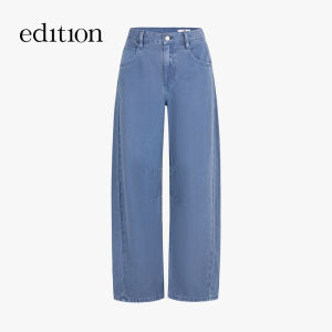 edition | Summer Light Blue Cotton Linen Jeans Trousers