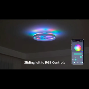 Hunta RGB Ceiling Fan Light 55W Acrylic Fan Light Eye Protection Ceiling Fan Light 3-color Light Adjustable DC Motor 6-speed Wind Speed.