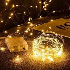 1M 2M 5M 10M ทองแดงลวดเงินไฟ LED String กันน้ําวันหยุดสําหรับ Fairy Christmas Tree งานแต่งงานตกแต่ง
