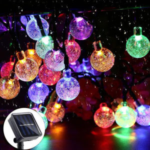 กลางแจ้ง LED ลูกโลกคริสตัลแสงพลังงานแสงอาทิตย์ Fairy Light สวน 5/7/12m Solar String Light สําหรับอีสเตอร์งานแต่งงานตกแต่ง