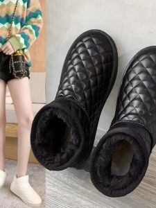 Giày Bốt Đi Tuyết Mùa Đông Chống Thấm Nước Đế Dày Chống Trượt Đế Cao Su Lót Cotton Phong Cách Hàn Quốc Thời Trang Cho Nữ
