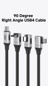 Cáp USB C Sang USB C Góc Vuông Hagibis 240W 90 Độ Sạc Nhanh Truyền Dữ Liệu 80Gbps Tương Thích Thunderbolt 5 iPhone MacBook