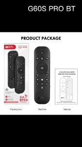 G60S Pro Airmouse AndroidTV Remote Keyboard Builtin Battery Rechargeable