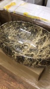 Chậu vân đá hình Elip chậu dương bàn lavabo GRVL 0680
