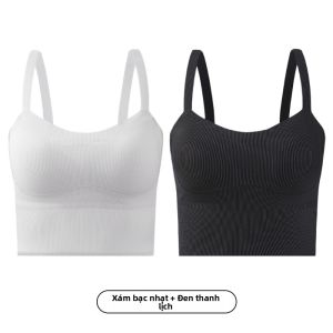 MiiOW | Áo ba lỗ Ice Silk dáng ôm cho nữ mùa hè 2025 Áo ngắn che mông Phụ kiện ngực chống trượt Áo hở lưng thời trang