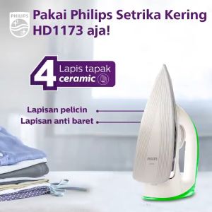 Philips Setrika HD-1173/808-Putih Black