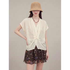 GULILI | French V-Neck Dolman Sleeve Flower Printed Dress Set Women New Fashion Summer