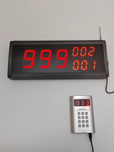 WIRELESS QUEUE NUMBER DISPLAY SYSTEM - 3-NUMBERS DISPLAY/ STANDARD 1 NUMBER DISPLAY - F&B / CAFE