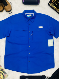 Áo sơmi nam ngắn tay bigsize đi câu cá outdoor MAGELLANchất liệu 100% polyester chống tia UV 30%co giãn Relaxed fit