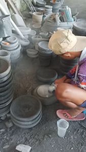 cobek batu merapi Ukuran Sedang