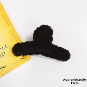 Large Size 11cm Hair Accessories Rabbit Fur Claw Clip Shark Clamp Crossed Hairdo Hair Grab Fashionable Hair Accessories