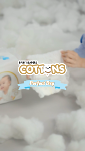 Cottons Baby Diapers - Perfect Dry Popok Bayi Tape Perekat NB/S Pants Celana M/L/XL/XXL/ Popok Sekali Pakai