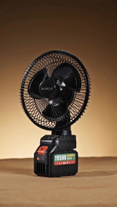 Bosca 8-inch Battery Powered Fan DC 21V Rechargeable Portable Fan 4 speeds Metal grid Metal Blades With 19500mAH Battery BYZ-559