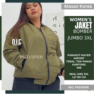 Jaket Bomber Jumbo Wanita 3XL - NICFashion